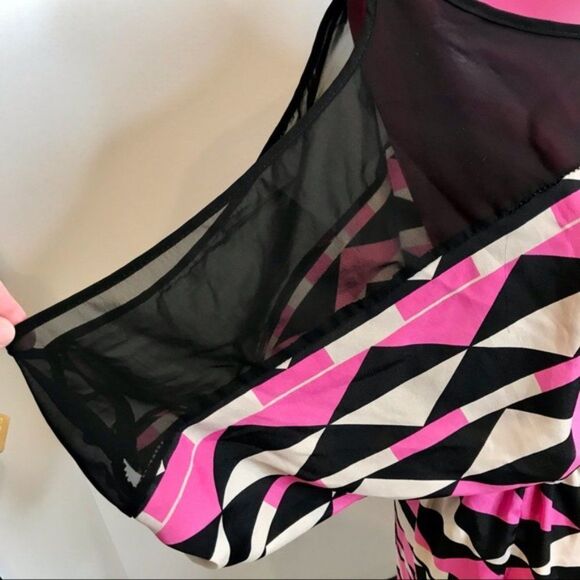 Soprano Geometric Cold Shoulder Dress sz L - Picture 4 of 8